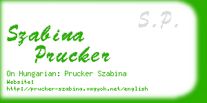 szabina prucker business card